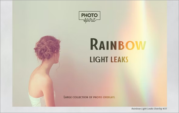 Rainbow Light Leaks Overlays