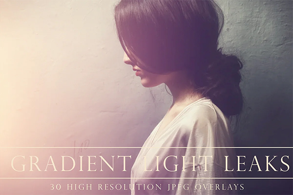 Gradient light leak overlays