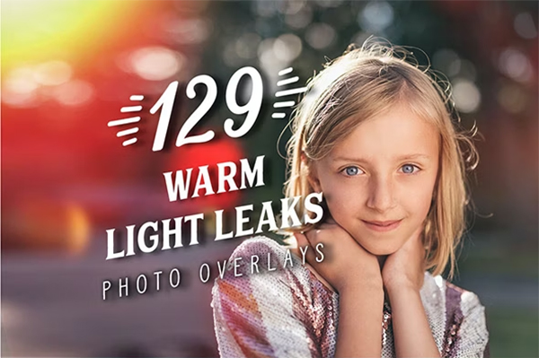 Warm Light Leaks Photo Overlays
