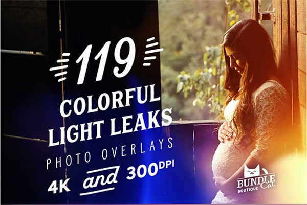 Colourful Light Leaks Photo Overlays