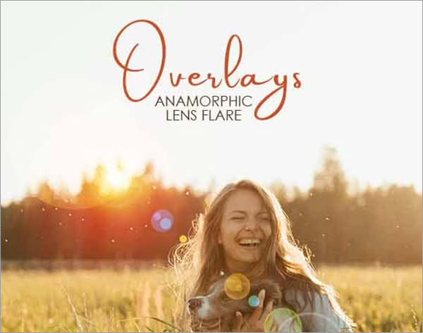 Anamorphic Lens Flare Overlays