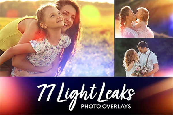 Light Leaks Photo Digital Overlays