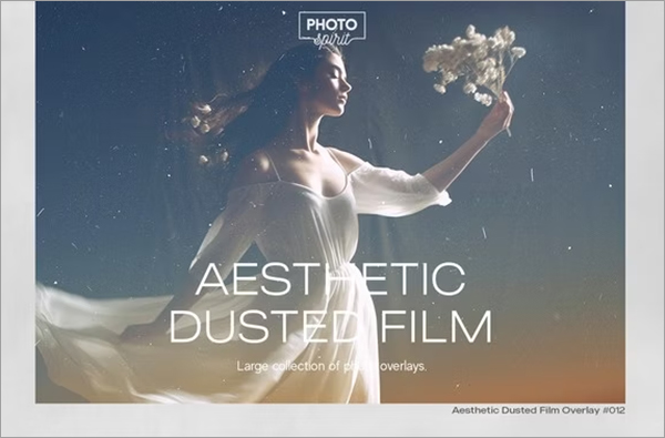 Aesthetic Dusted Film Effect Photo Overlays