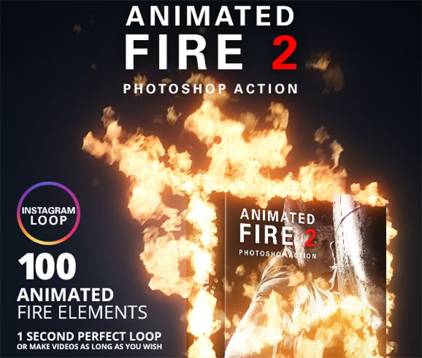 Animated Fire Photoshop Actions