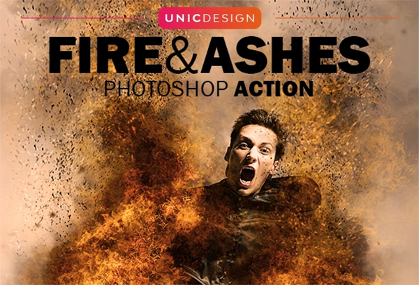 Fire & Ashes Photoshop Action