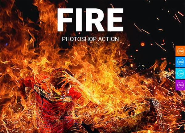 Fire Photoshop Actions Design