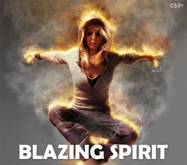 Blazing Spirit Fire Photoshop Action