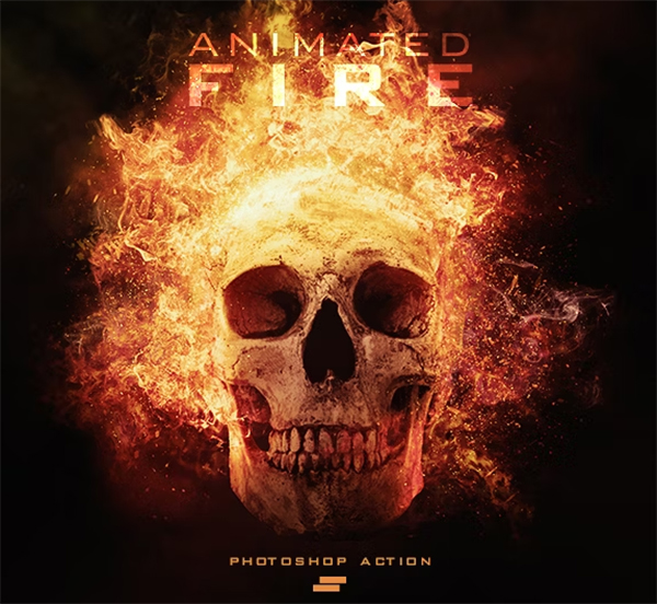 Gif Animated Fire Photoshop Actions