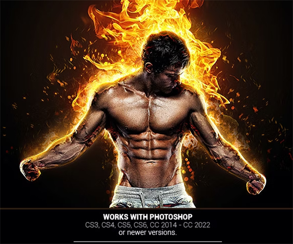 Burn Photoshop Action Fire Effect