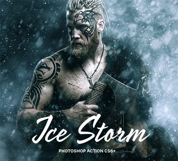 Ice Storm Action for Photoshop