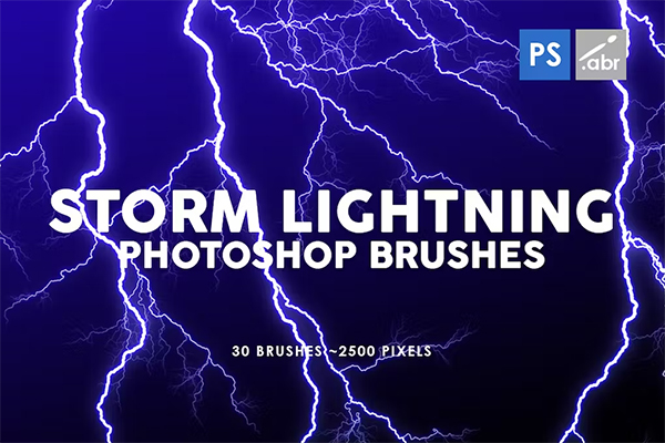 Storm Lightning Ptohoshop Stamp Brushes