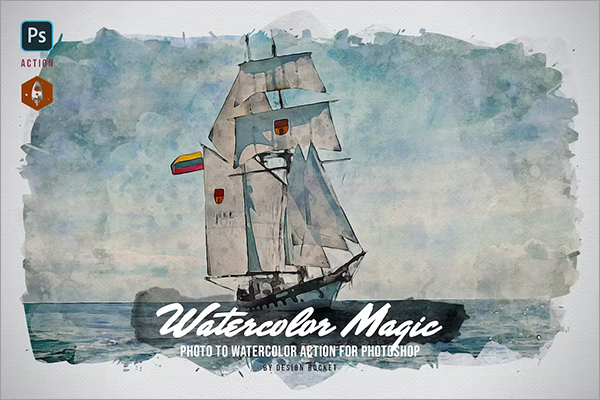 Watercolor Magic Photoshop Action