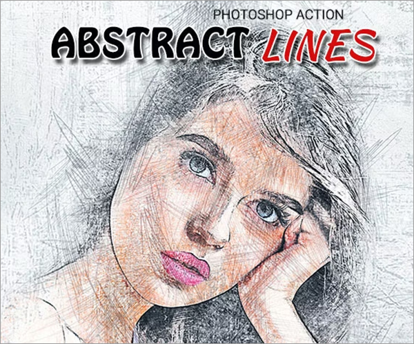 Abstract Lines Photoshop Actions