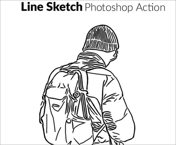Line Sketch Photoshop Action