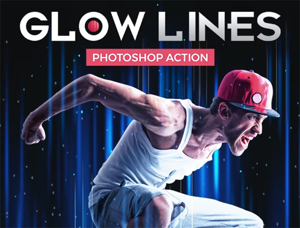 Glow Lines Photoshop Action
