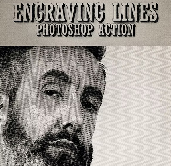 Engraving Lines Photoshop Actions
