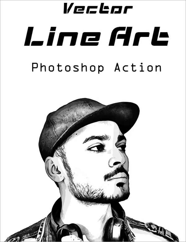 Vector Line Art Photoshop Action