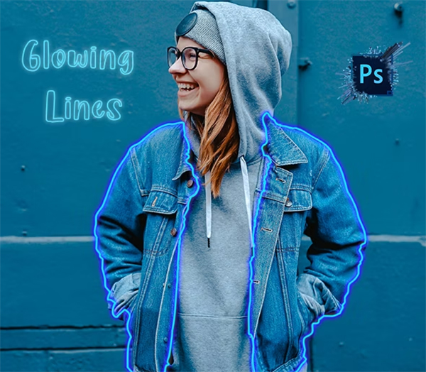 Glowing Lines Photoshop Action