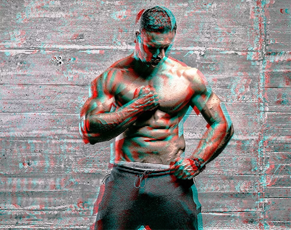 Line Glitch Effect Photoshop Action