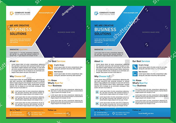 Business Solution Vector Flyer Designs 