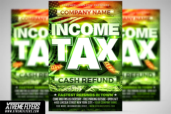 Income Tax Layered Flyer Template