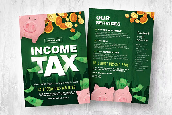 Income Tax Refund Service Flyer Templates