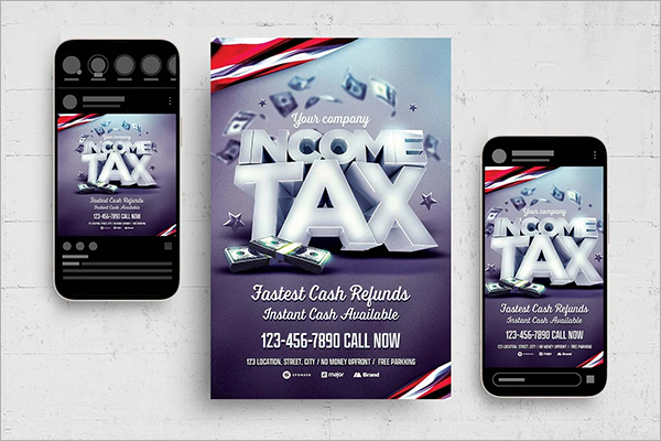 Income Tax Printed Flyer Template