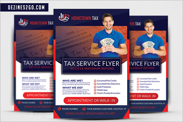 Income Tax Flyer Template PSD