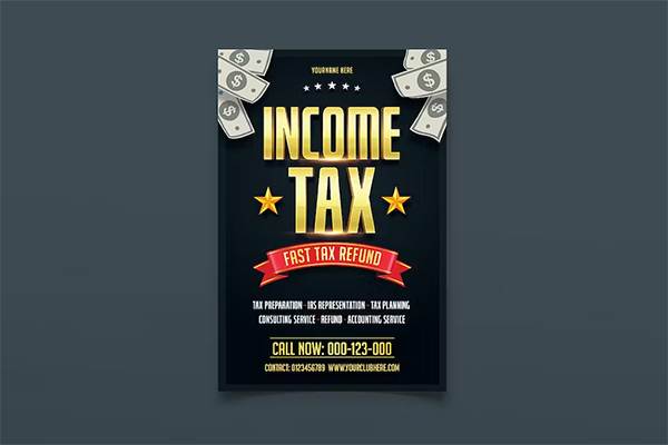Income Tax Flyer Print PSD Templates