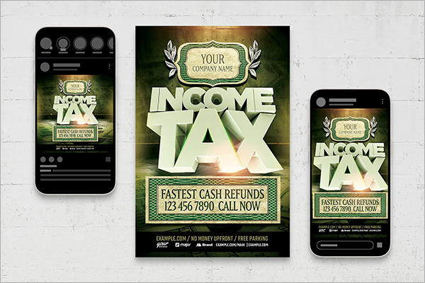 Income Tax Money Flyer Template