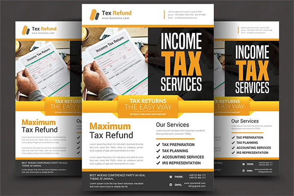 Business Tax Refund Flyer Template