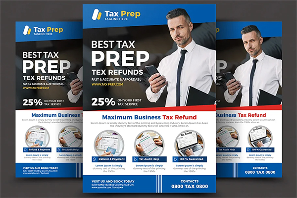 Business Tax Refund Flyer Design