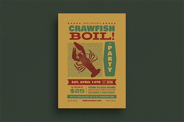 Crawfish Boil Event Flyer Template