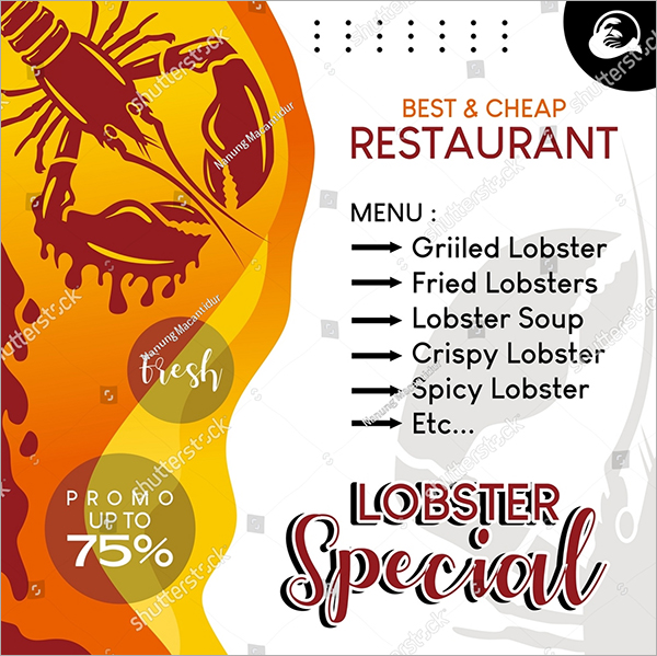 Labor Restaurant Vector Flyer Template