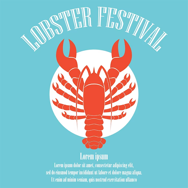Lobster Festival Free PSD Flyer Template