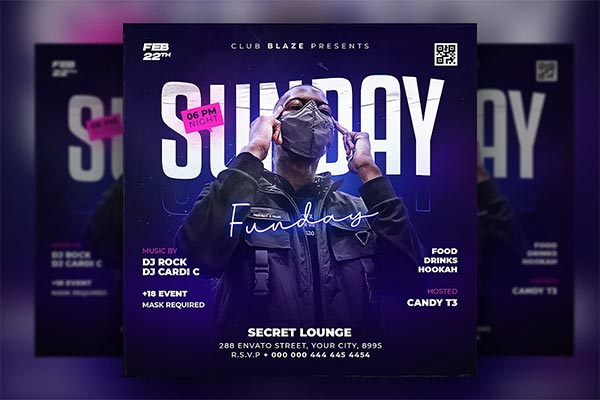 Silent Night Club Flyer Template