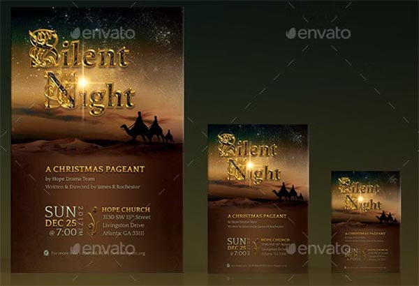 Silent Night Flyer and Poster Template