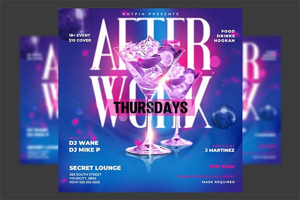 Silent Night Club Party PSD Flyer Template