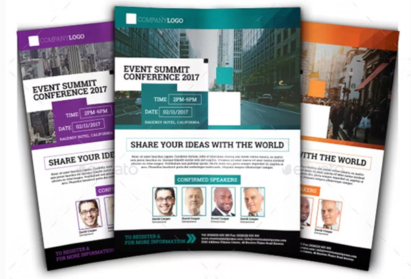 Event Summit Conference PSD Flyer Template