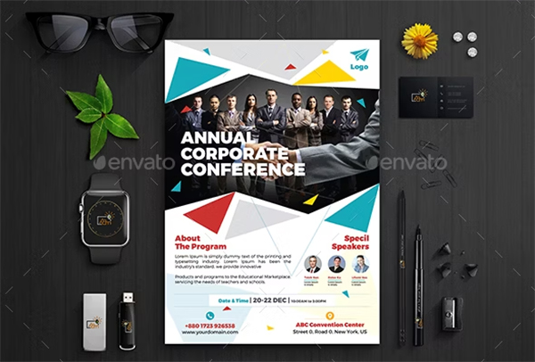 Event Summit Conference Illustrator Flyer
