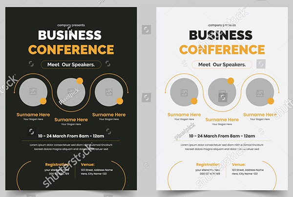 Annual Conference Vector Flyer Layout