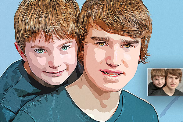 Soft Oil Cartoon Photoshop Actions