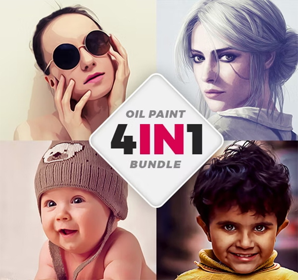 Popular Soft Oil Paint Action Bundle