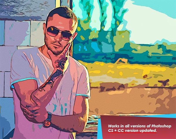 Soft Oil Cartoon Photoshop Action