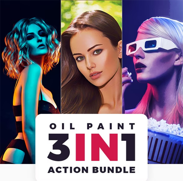 Soft Oil Paint Action Bundle