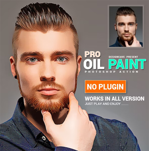 Pro Oil Paint Photoshop Action Design