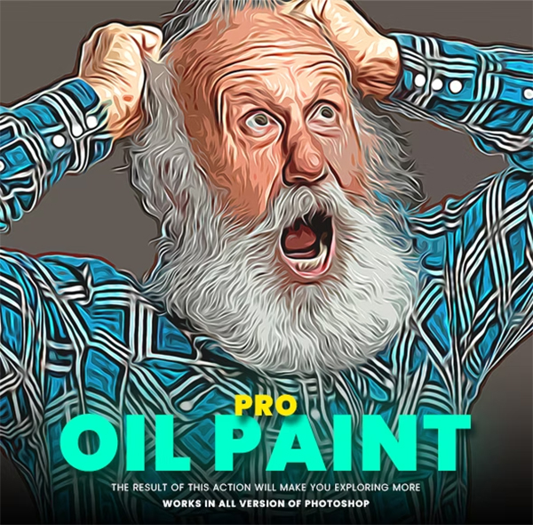 Pro Oil Paint Photoshop Action Template