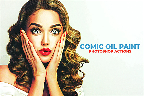 Comic Oil Paint Photoshop Actions