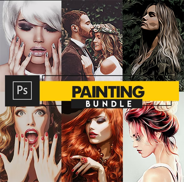 Painting Photoshop Actions Bundle
