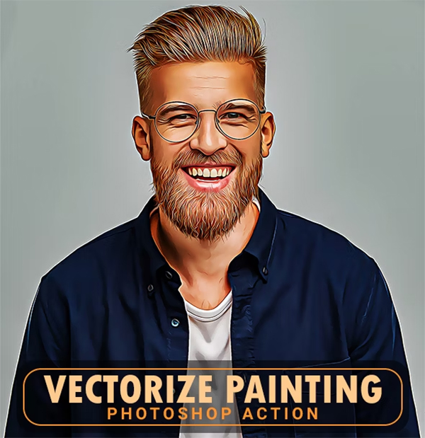 Vectorize Painting Photoshop Action